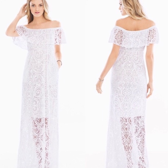 Soma Dresses & Skirts - ❤️NWT Soma white french scroll maxi dress